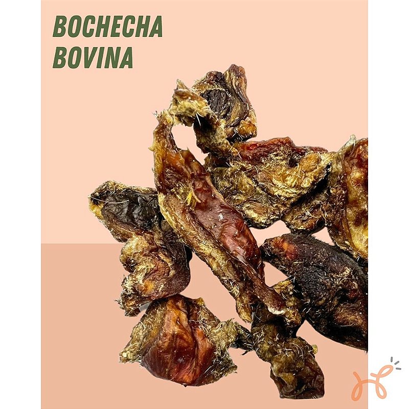 Petisco Mordedor para Cães Bochecha Bovina 60gr - Natuka