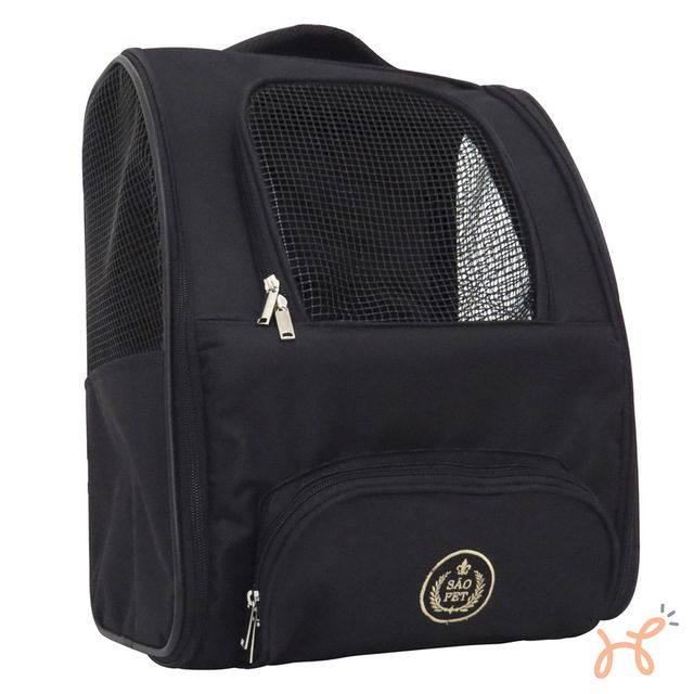 Mochila de Transporte Pet Ransel Preta - São Pet