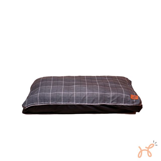 Cama Almofada para Cães e Gatos Cinza Listras - Mabuu