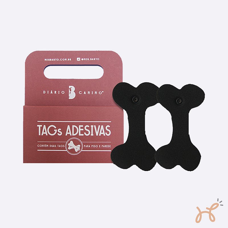 Tags Adesivas para Tepete Higiênico lavável Piso e Parede - Bartô