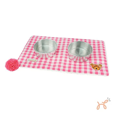 Porta Comedouro Jogo Americano Urso Teddy Pink - Bonito Pra Cachorro