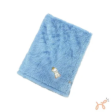Manta Cobertor para Cães e Gatos Pelúcia Térmica Azul Bebê - Simba