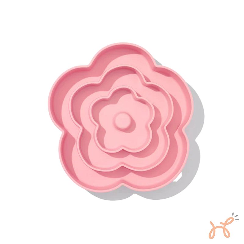 Comedouro Lento Flora de Silicone para Cães - Vetreska