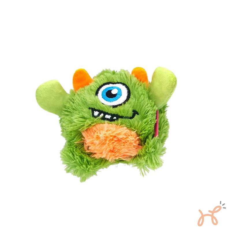 Brinquedo Pelúcia c/ Bolinha para Cães Monstro Baby Qmonster P Verde - Petta
