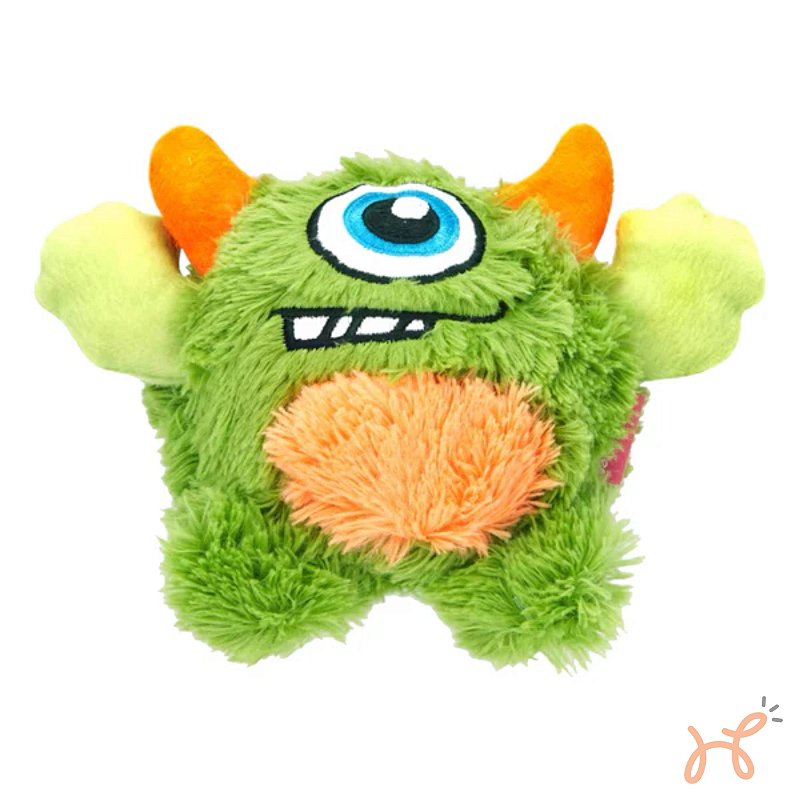 Brinquedo Pelúcia c/ Bolinha para Cães Monstro Baby Qmonster G Verde - Petta