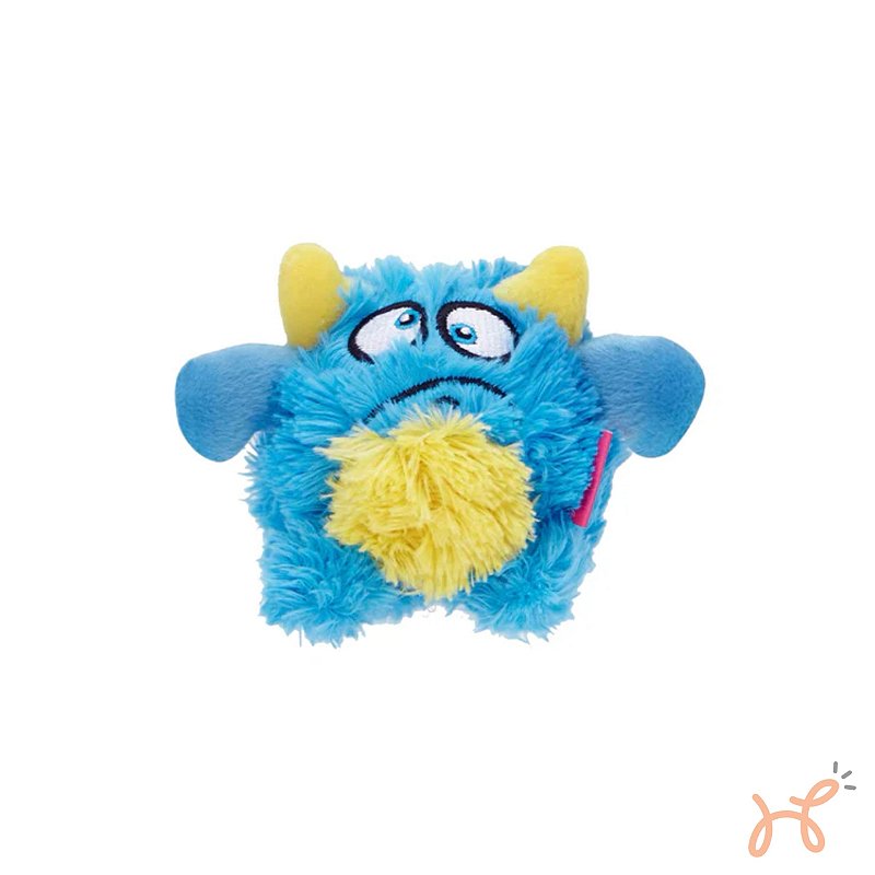 Brinquedo Pelúcia c/ Bolinha para Cães Monstro Baby Qmonster P Azul - Petta