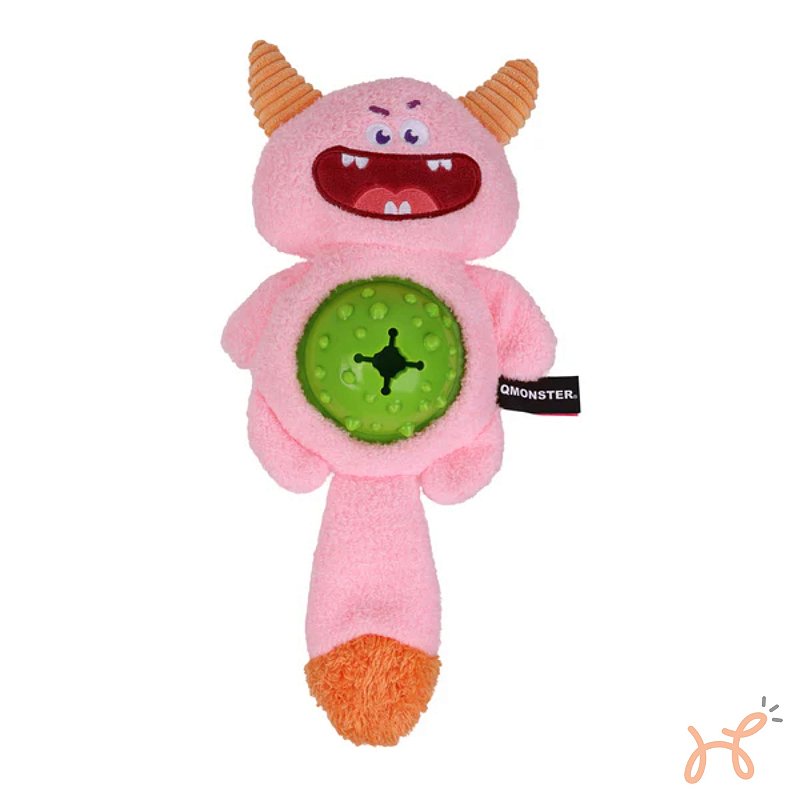 Brinquedo Pelúcia Interativa Porta Petisco Monstro Faminto Qmonster Rosa - Petta