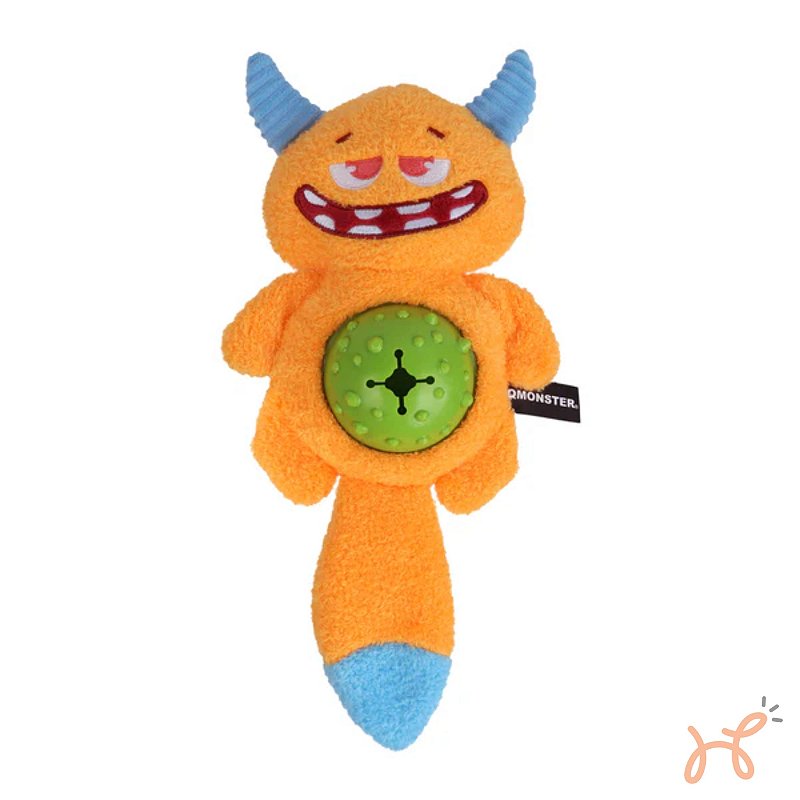 Brinquedo Pelúcia Interativa Porta Petisco Monstro Faminto Qmonster Laranja - Petta