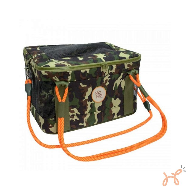Bolsa de Transporte Pet Aerialpet Selva (GOL) Camuflado Verde - São Pet