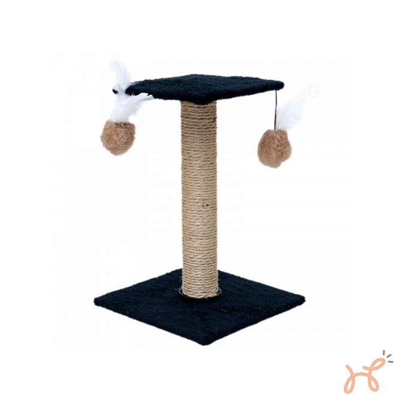 Arranhador de Chão para Gatos Plataforma Quadrada Preto - São Pet