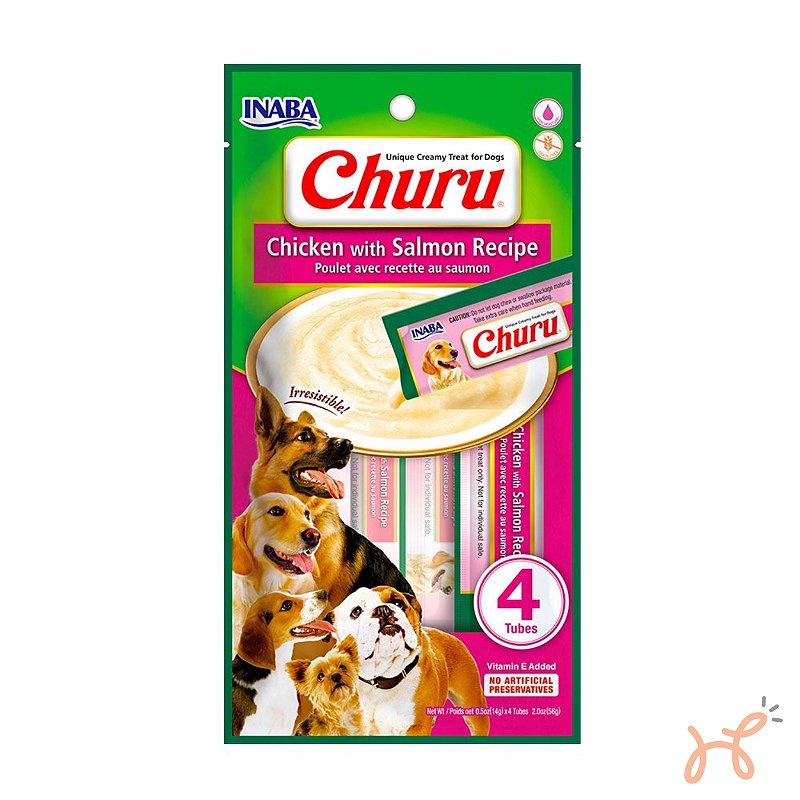 Petisco para Cães Churu Frango com Salmão - Inaba