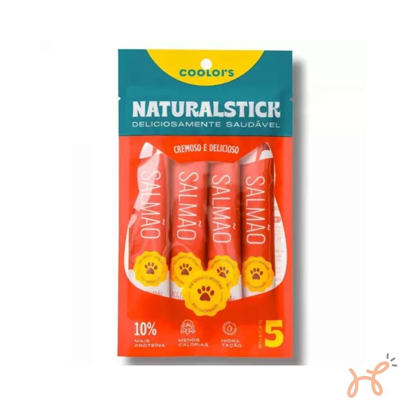 Petisco Natural Stick para Gatos Salmão 1 Pacote (5 unid 75g) - Coolors