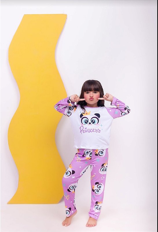 Pijama Panda Princess - Longo