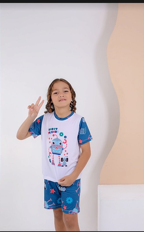 Pijama Monstrinhos - Curto