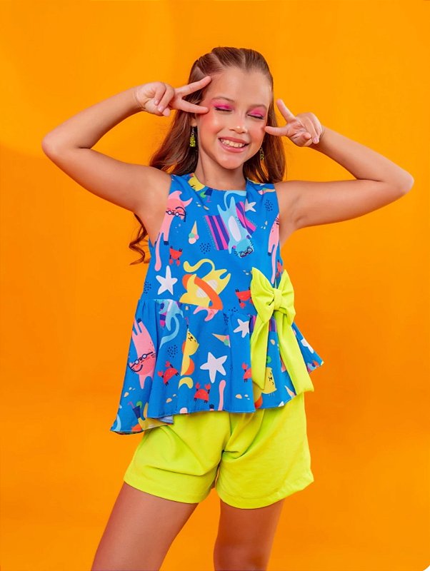 Conjunto Pérola com Laço Verde