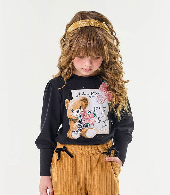 Conjunto Short com Blusa Ursinho