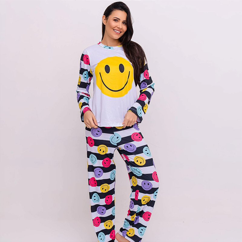 Pijama Suede Smile Adulto longo