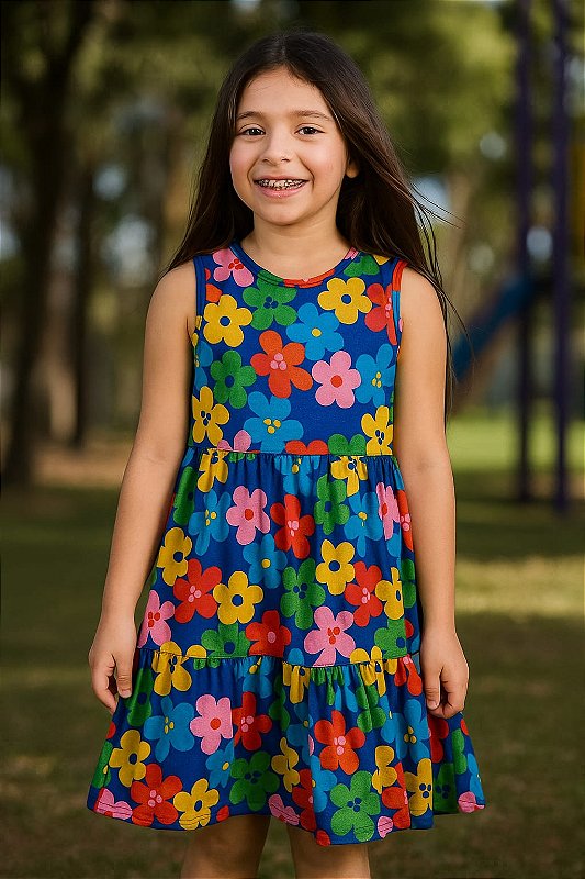 Vestido Floral Azul