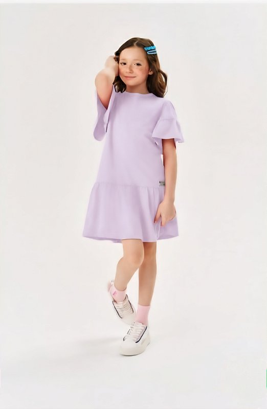 Vestido Lilas estampa nas costas