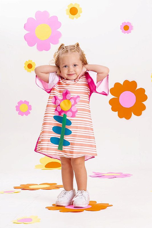 Vestido Malu Flor Rosa