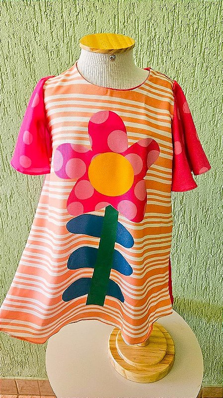Vestido Malu Flor Rosa
