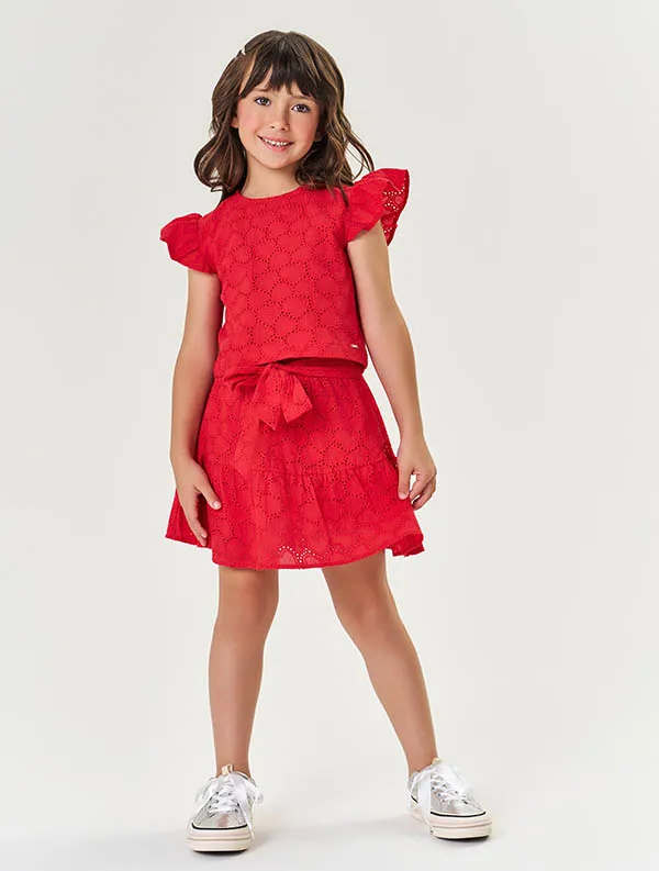 Conjunto Laise Coração Vermelho  Cinti