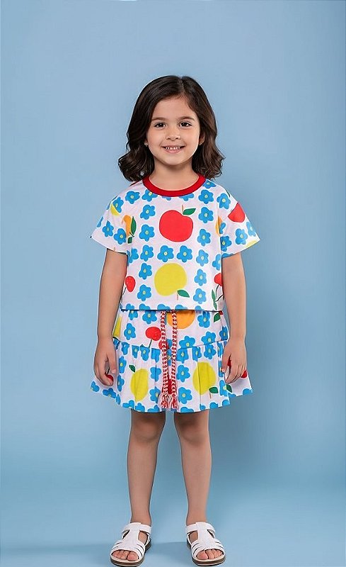 Conjunto Bambolê Flores e Frutas