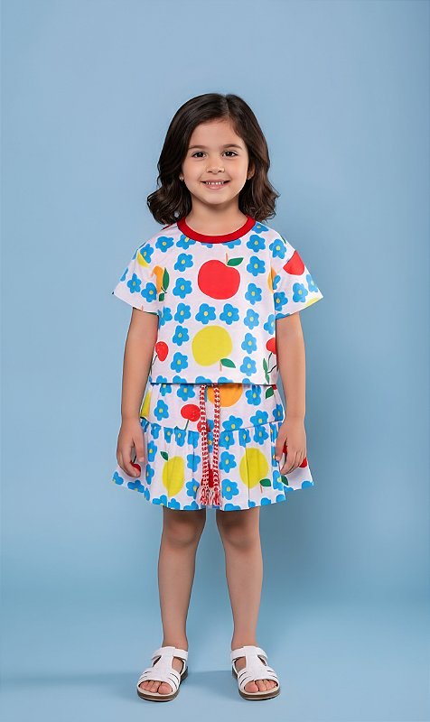 Conjunto Bambolê Flores e Frutas