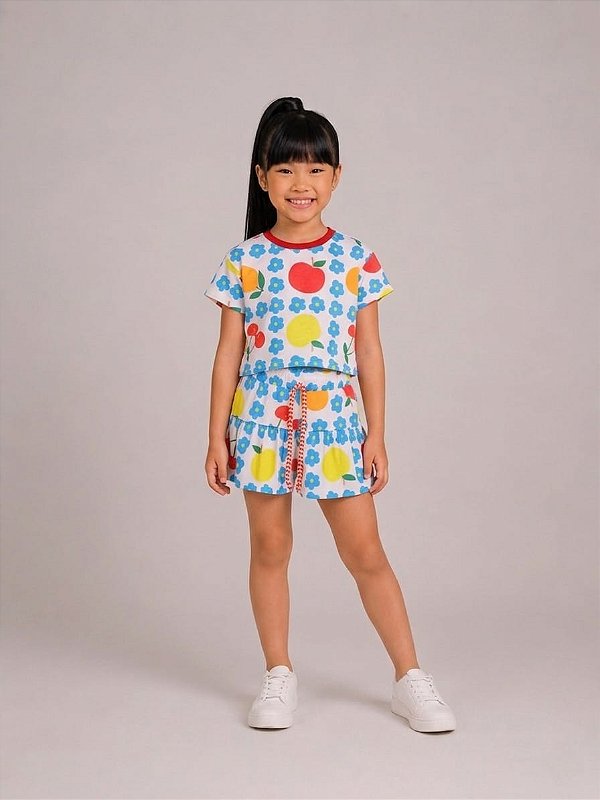 Conjunto Infantil Bambolê Flores e Frutas
