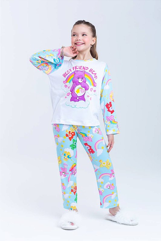 Pijama Ursinho Carinhosos Longo Suede