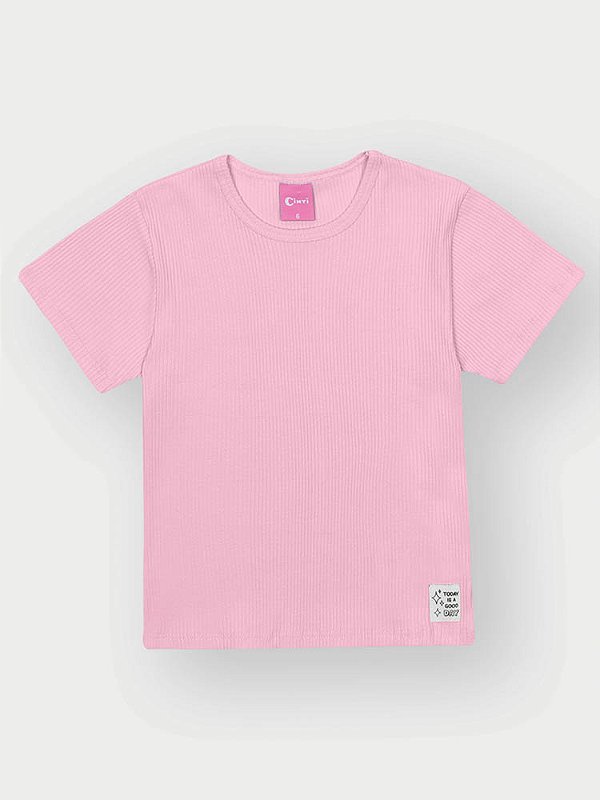 Blusa Canelada Rosa