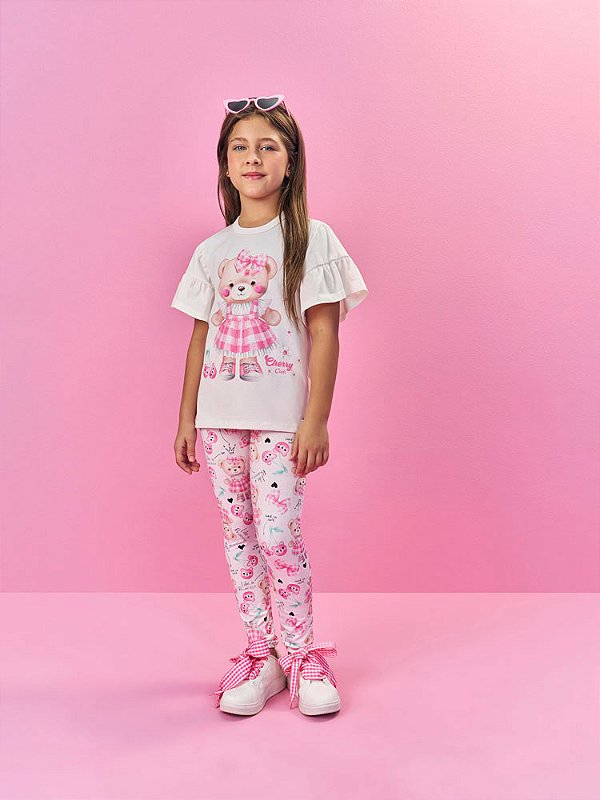 Conjunto Cherry Bear – Camiseta + Legging