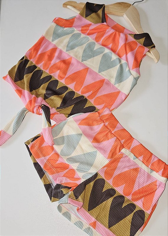 Conjunto Corações Colorê 💖