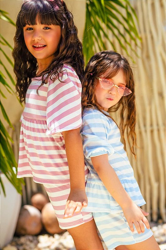 Conjunto Pink Listra🌸