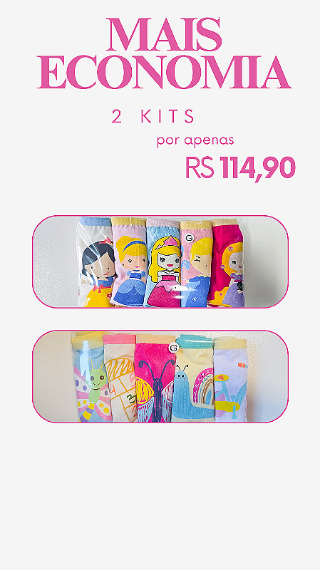 COMBO 2 KITS CALCINHAS