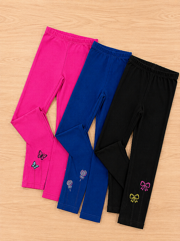 Legging Infantil Feminina em Cotton - Tamanhos 2 ao 14