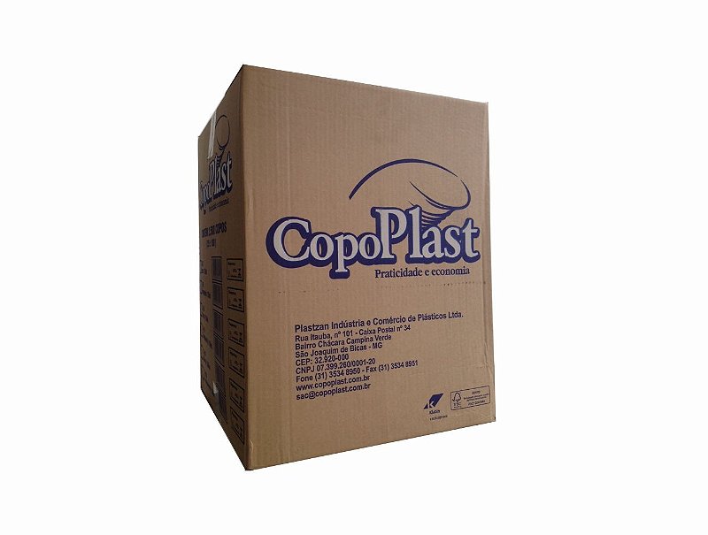 Copo Descartável 200ml Transp Copoplast Caixa 2 500 Copos Espaço Do