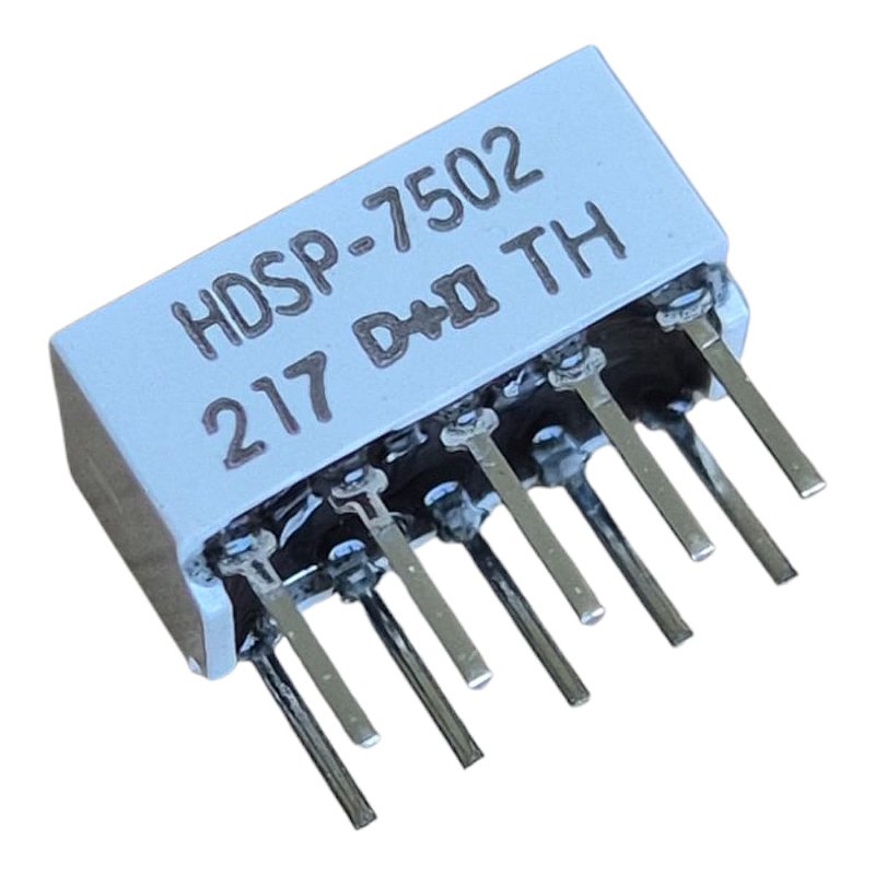HDSP-7502-CD000 Display 626NM 0.3IN 7 Segmentos Anodo comum