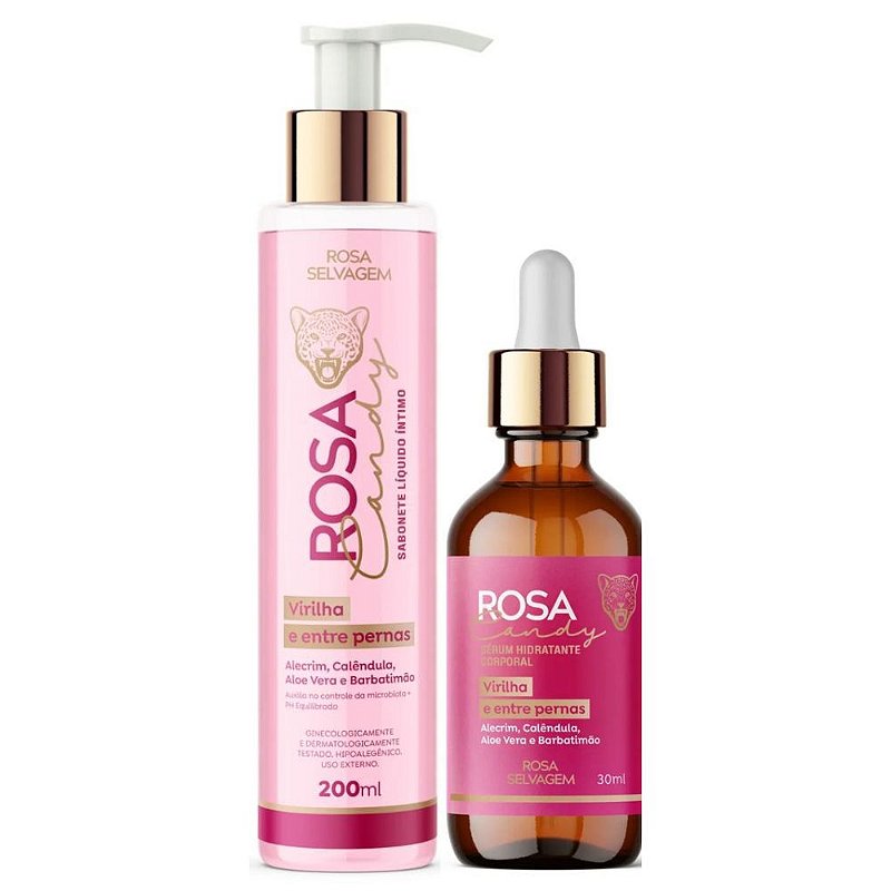 Rosa Selvagem Candy Serum Hidratante Corporal e Sabonete Líquido