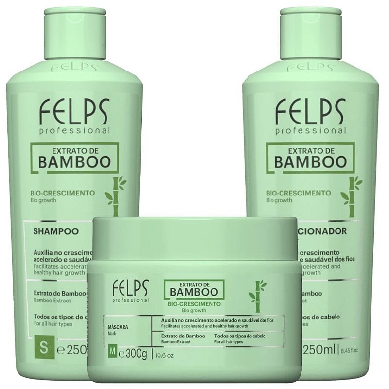 Felps Kit Extrato de Bamboo Crescimento Capilar - 3 Produtos