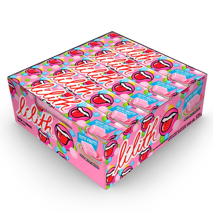 果物 Linhthi Drops Mastigável Lilith Sabor Tutti Frutti - Display com 15UN