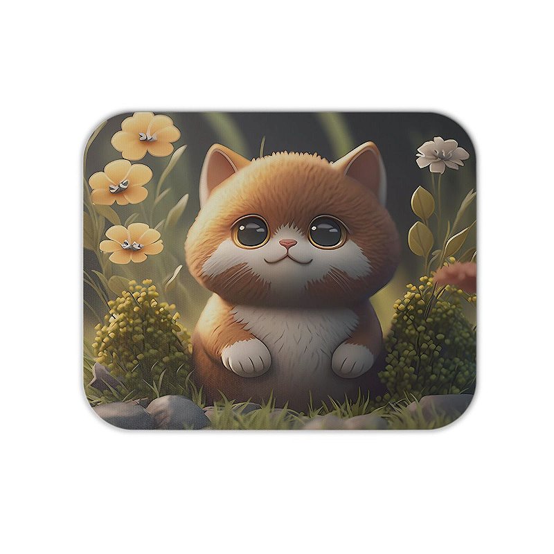 Mouse pad grande XGG Gatinho fofo felpudo, gato felpudo, mouse pad  estendido para jogos