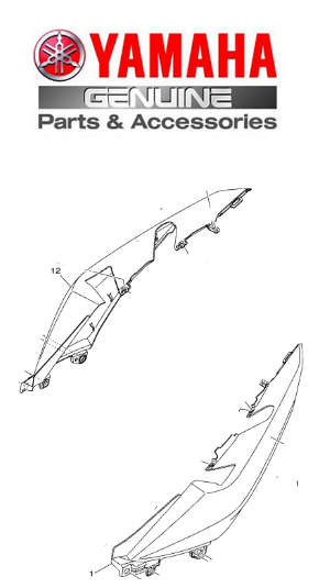 TAMPA LATERAL 3 X-MAX 2023 ORIGINAL YAMAHA ORIGINAL YAMAHA