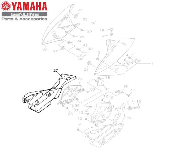 MOLDURA DA TAMPA LATERAL DIREITA PARA XJ6-N 2010 A 2012