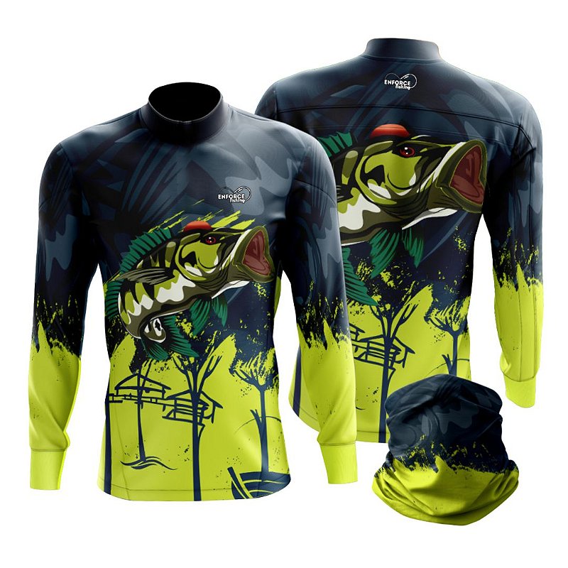 Camiseta para pescaria com Proteção Ultravioleta - Enforce Fitness