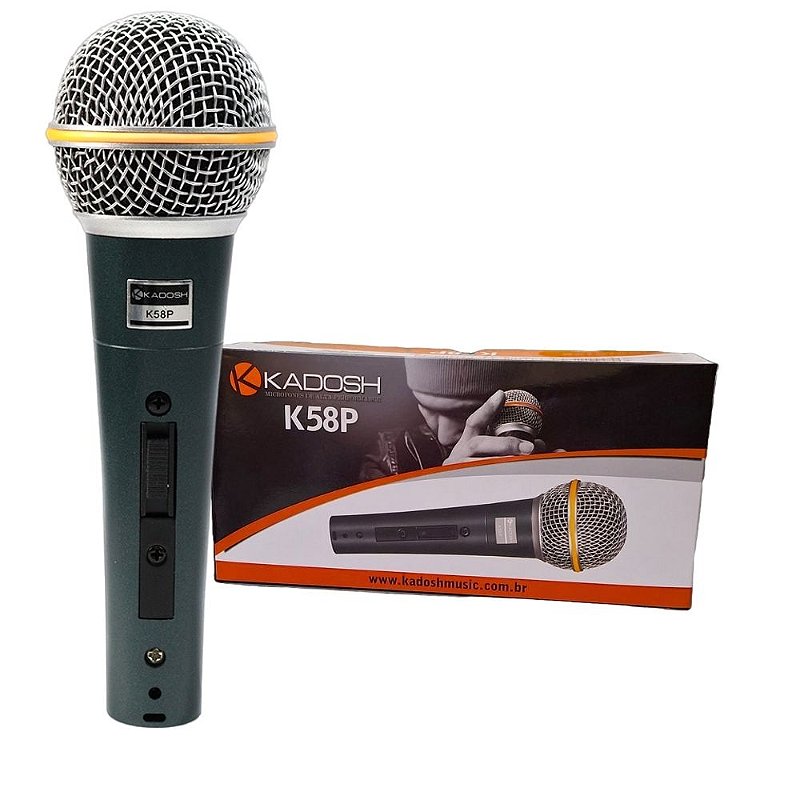 Microfone Profissional Mão Dinâmico Cardioide K58p Kadosh - Kalifa