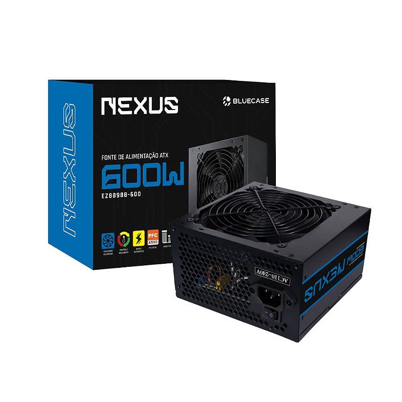 FONTE DE ALIMENTACAO ATX 600W REAL 80 PLUS BRONZE NEXUS C/ CAIXA C