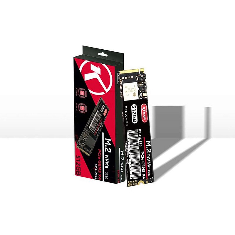 HD SSD M.2 512GB NVME 2280 PCIE GEN3 X4 KP-HD815 MARCA KNUP - Vidacom