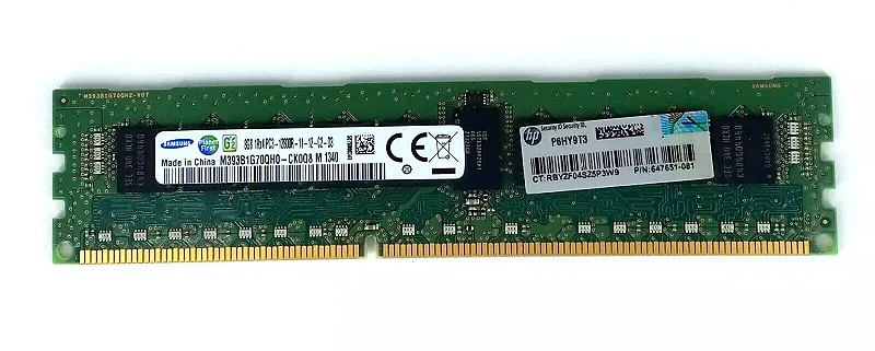 MEMORIA DE SERVIDOR DDR3 8GB ECC PC3L 12800R SAMSUNG - Vidacom
