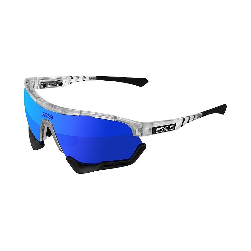 Óculos Scicon Aerotech Branco Gelo Lente Azul - DB Sport Solution